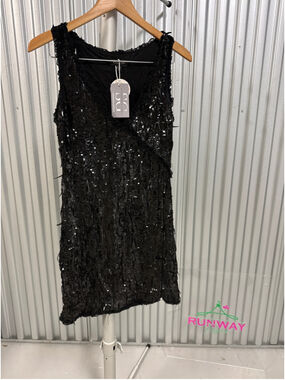 Women's Bebe Sequin Mini Dress Black Size XS